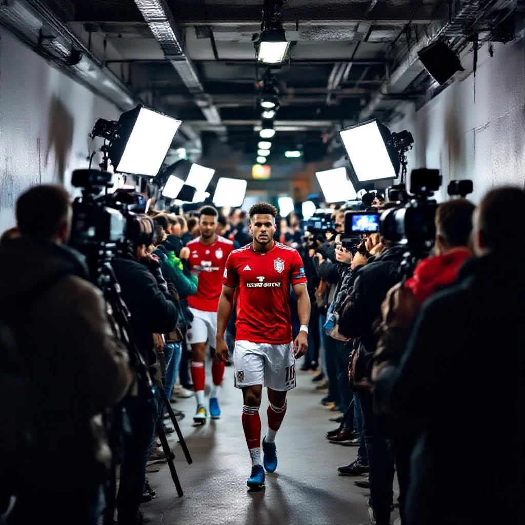 A post-match mixed zone, players walking past journalists shouting questions