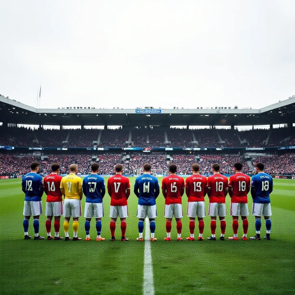 A minute’s silence before a football match